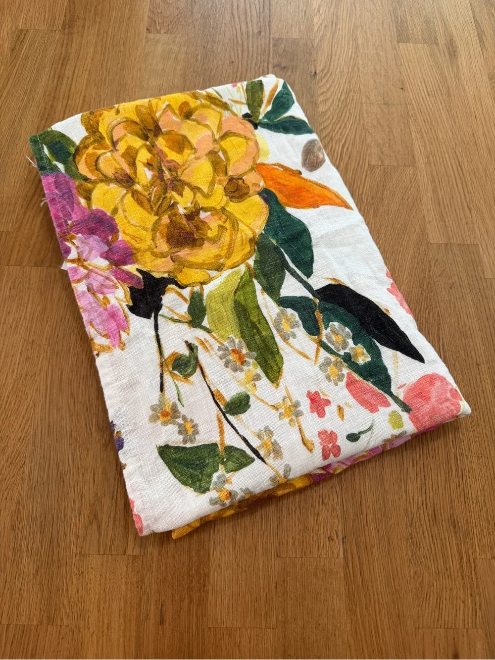 Anthropologie Rosamelle 100% Cotton Curtain ONE PANEL